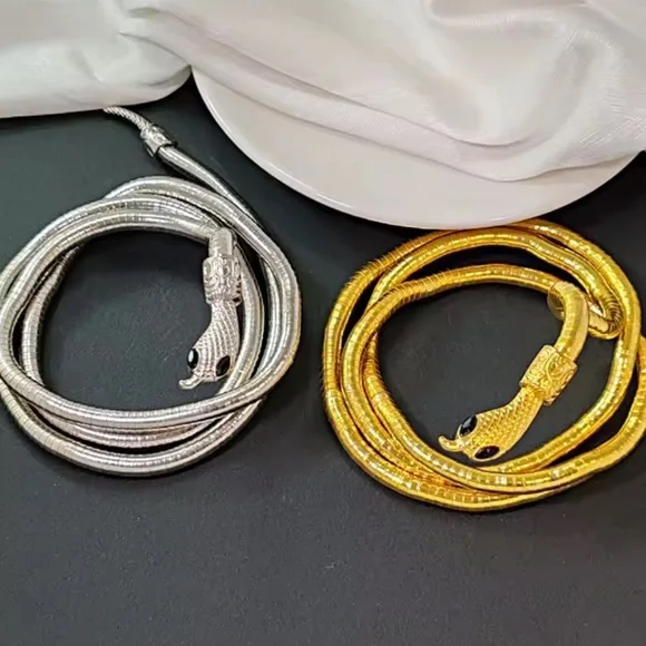 Silver Serpenti Snake Necklace-Bracelet Multifunctional - Picture 5 of 17